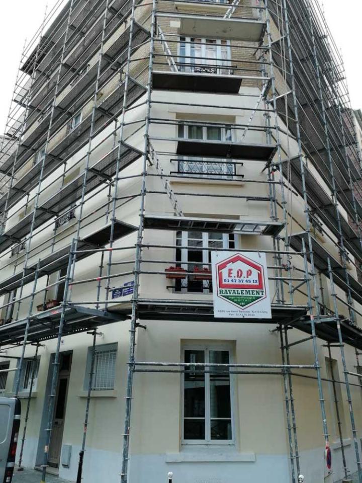 Chantier ravalement Clichy
